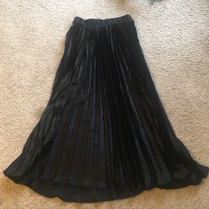 Chiffon Pleated Maxi Skirt